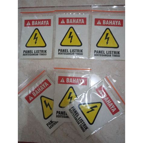 Jual Sticker K3 Bahaya Panel Listrik Bertegangan Tinggi 10cmx7cm