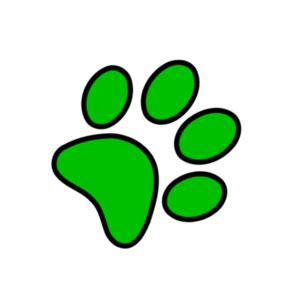 Green Paw Print Clip Art at Clker.com - vector clip art online, royalty ...