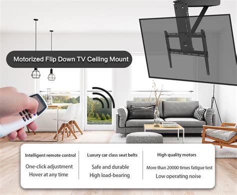 Motorized Flip Down Pitched Roof Ceiling Tv Mount Shelly Lighting