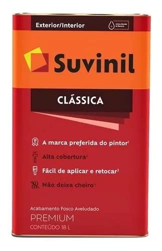 Pintura Suvinil Latex Pva White De Litros Cl Sica Y Premium