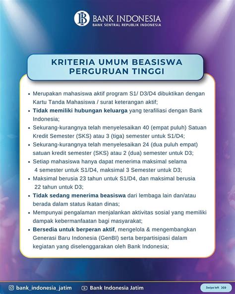 Beasiswa Bank Indonesia 2024 E Departemen Matematika