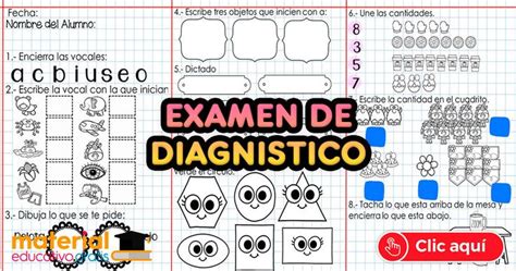 Examen De Diagnostico Para Preescolar Y Primer Grado Material