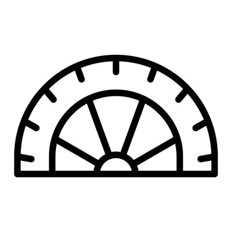 Protractor Line Icon Design Vector Art At Vecteezy