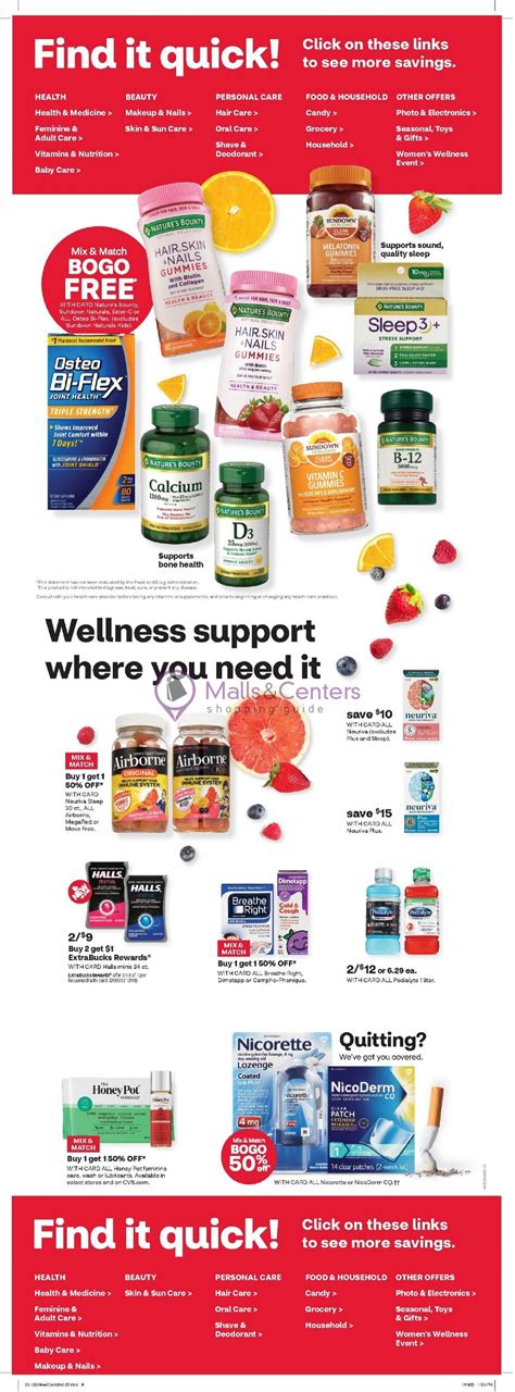 Cvs Pharmacy Weekly Ad Valid From To Mallscenters