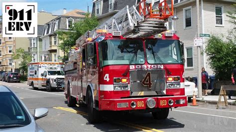 Boston Fire Ladder 4 Responding Youtube