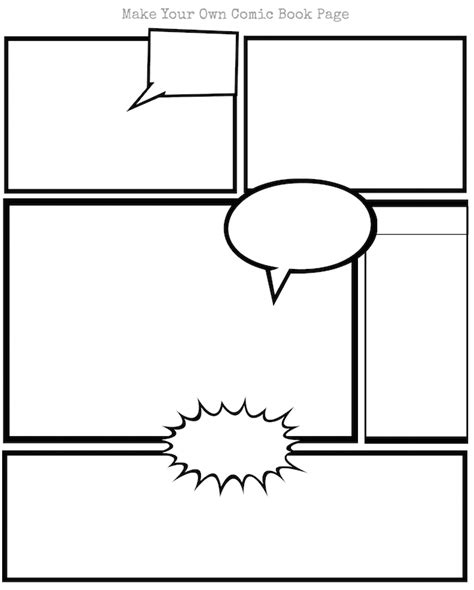 Comic Strips Templates Printables