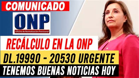 Rec Lculo En La Onp Reintegros Bonificaciones Y Otros Pagos Dl