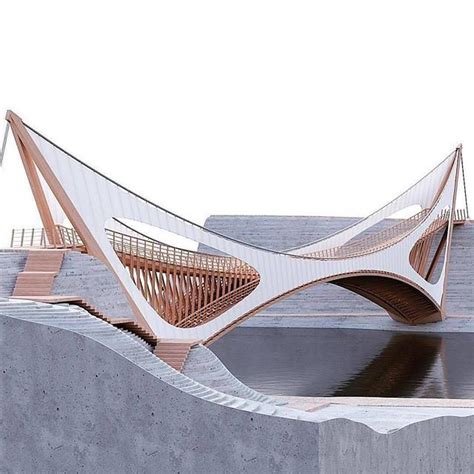 #architecture #engineering #white #wooden #bridge #art #design #concept ...