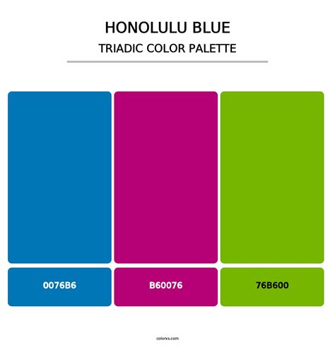 Honolulu Blue color palettes - colorxs.com