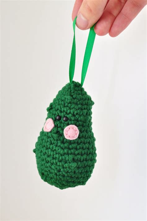 Crochet Pickle Ornament Pattern, Christmas Pickle Pattern, Amigurumi ...