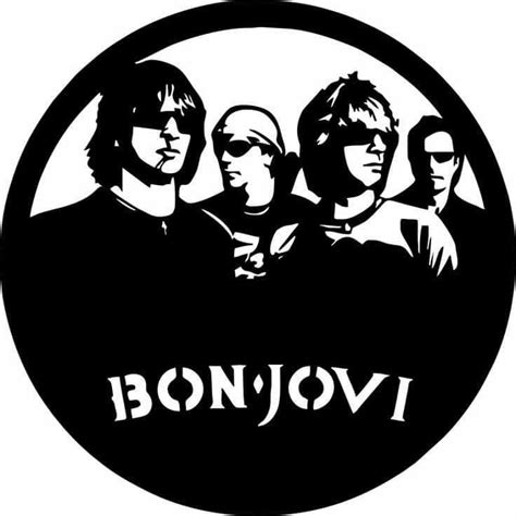 Pin On Bon Jovi Bon Jovi Silhouette Stencil Vinyl Records