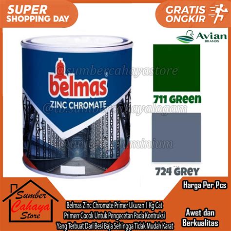 Jual Belmas Zinc Chromate Primer Ukuran Kg Kilo Kilogram Liter Lt L