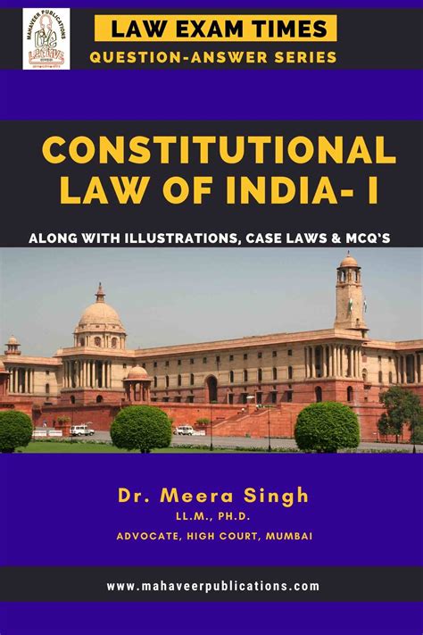 Constitutional Law Of India I Dr Meera Singh Mahaveer Publications