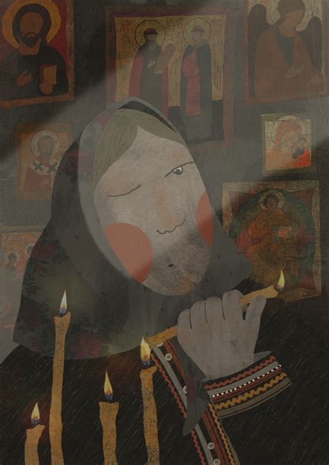 Иллюстрация В церкви. | Illustrators.ru