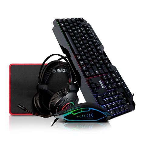 Combo Gamer Mancer ORC 4x1 Teclado ABNT2 Mouse 3600DPI Mousepad