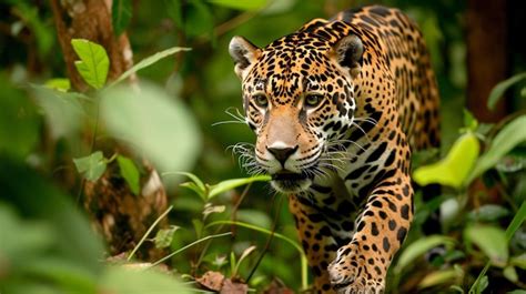 Premium Photo | Jaguar in Amazon rain forest Generative Ai