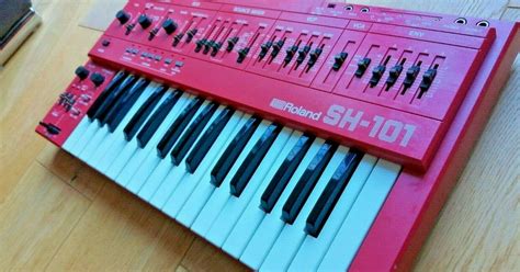 Matrixsynth Red Roland Sh 101 Keyboard Synthesizer