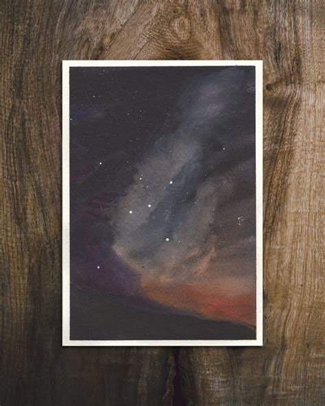 Galaxy Sky Painting Milky Way Wall Art Small Original | Etsy | Painting, Sky painting, Celestial art