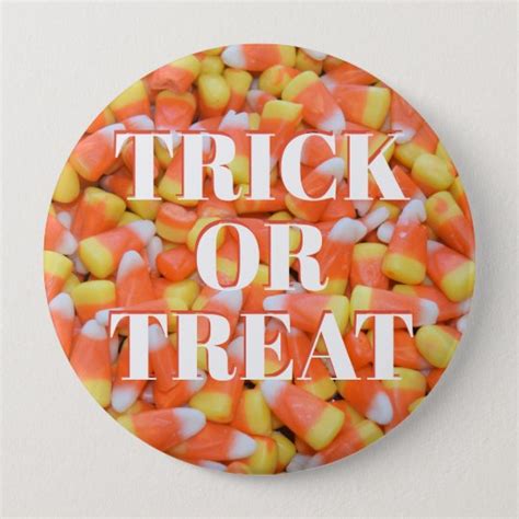 Trick or Treat - Candy Corn - Halloween Button | Zazzle.com