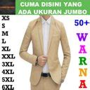 Jual Jas Blazer Tebal Pria Cowok Polos Kantor Kerja Formal Saku Coklat