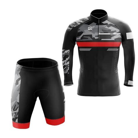 Conjunto GPX De Ciclismo Bermuda Camisa Manga Longa Beat Centauro