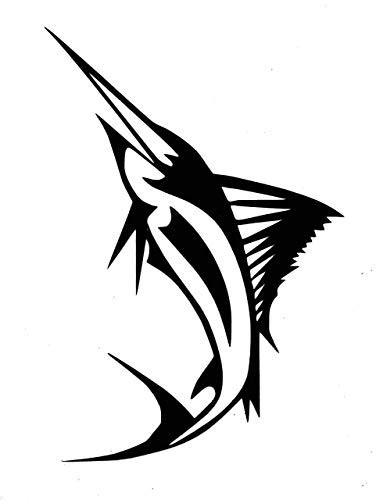 Custom Swordfish Vinyl Decal Personalized Sailfish