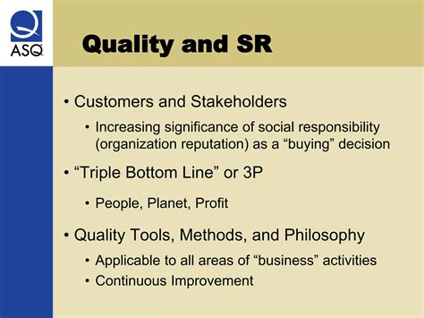 Quality Social Responsibility And Iso 26000 Ppt Free Download