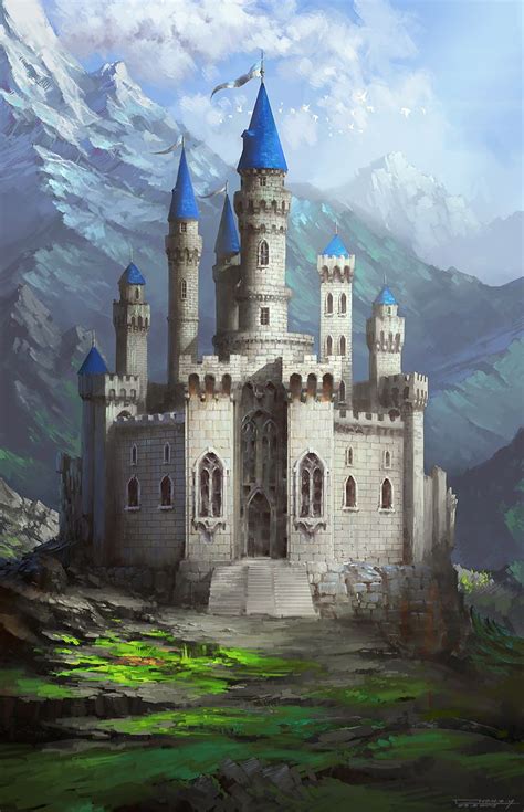 Dnd Castle Castle By Blueraincz Hidden Fortress Mountains Landscape