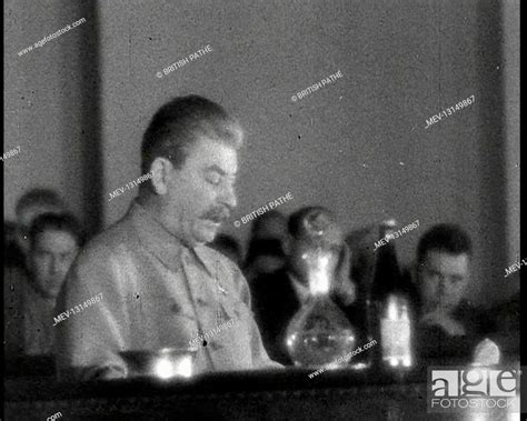 Joseph Stalin Giving a Speech - Moscow, Russian Soviet Federative ...