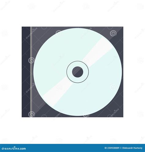 Cd Disc In Compact Disc Case Cd Or Dvd Standard Model Top View