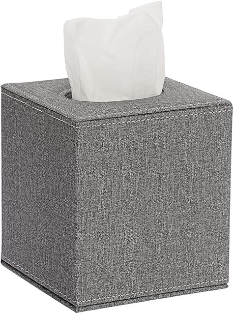 Amazon Sumnacon Square Linen Tissue Box Cover Stylish Cube