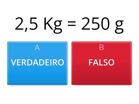 MEDIDAS DE MASSA - Quiz