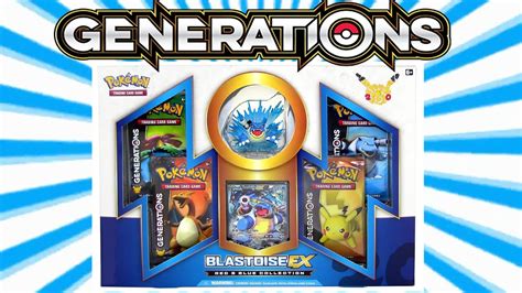 Blastoise EX Red Blue Collection Box Pokemon Generations YouTube