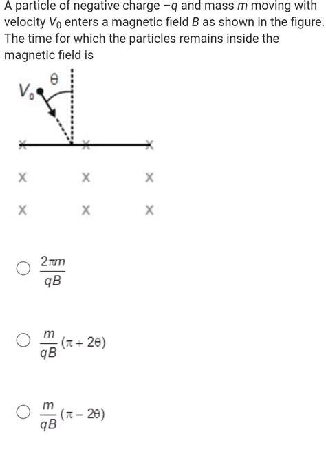 [answered] A Particle Of Negative Charge Q And Mass M Moving With Kunduz