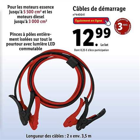 Promo C Bles De D Marrage Chez Lidl Icatalogue Fr