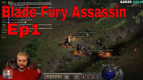 Diablo Ii Resurrected Leveling My Blade Fury Assassin Live Stream