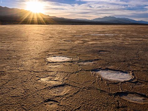 Salt Creek Flats In Cottonball Marsh Area Death Valley National Park