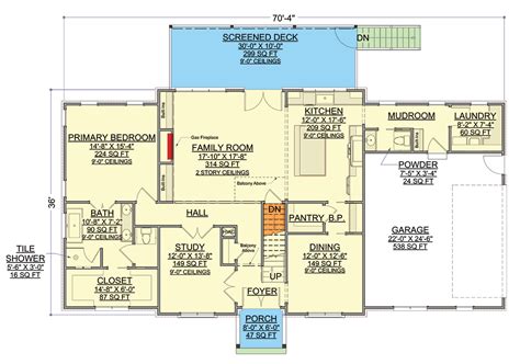 Bed Transitional House Plan With Unfinished Bonus Room Sq Ft