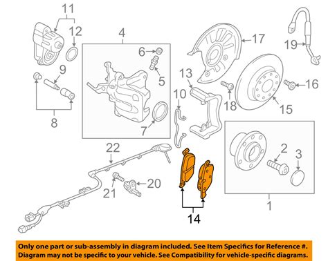 Audi VOLKSWAGEN Genuine Rear Brake Pad Set 5Q0698451N For Sale Online