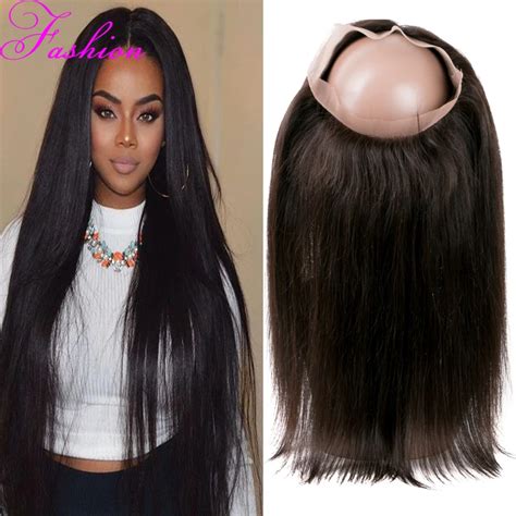 Lace Frontal 360 Straight Hair 7A Unprocessed Brazilian Virgin Silk