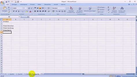 Excel Text In Mehrere Tabellenbl Tter Gleichzeitig Eingeben Youtube