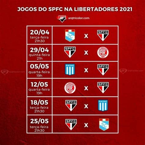 Confira As Datas Dos Jogos Do S O Paulo Na Libertadores