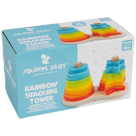 Squirrel Play Rainbow Stacking Tower Smyths Toys Uk