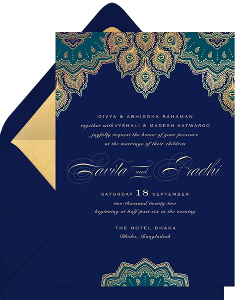 Exquisite Peacock Invitations in Blue | Greenvelope.com | Wedding ...