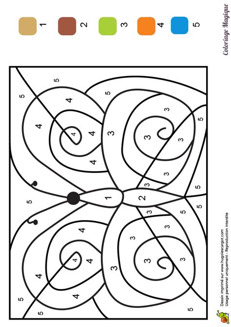 Coloriage Magique Niveau C E Un Merveilleux Papillon