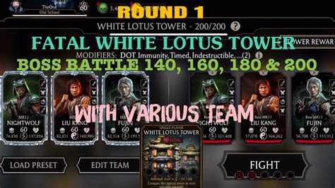 Round Fatal White Lotus Tower Boss Battle