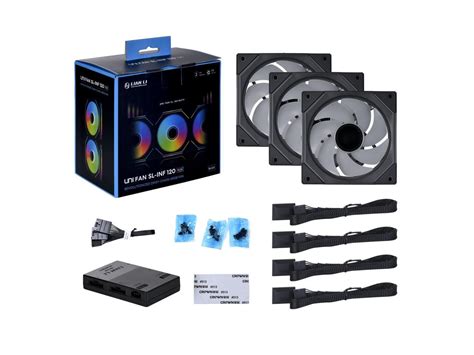 Lian Li Uni Fan Sl Infinity Rgb Black Pcs Pack Uf Slin B