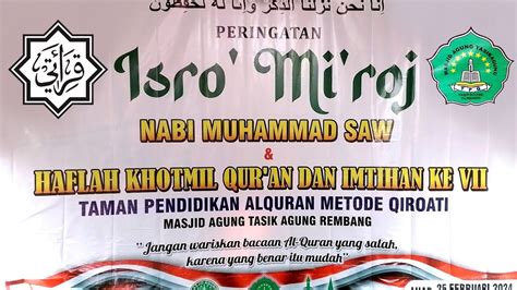 1 HAFLAH KHOTMIL QUR AN DAN IMTIHAN KE VII TPQ TASIK AGUNG REMBANG