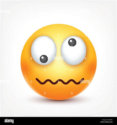 Cute Upside Down Face Emoticon Emoji Smiley Vector Illustration Stock