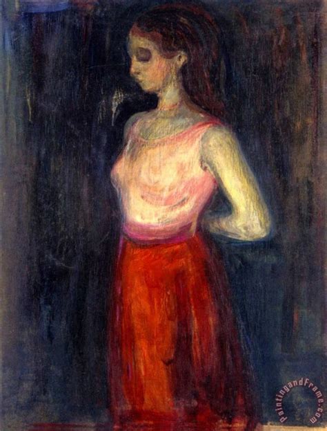 Edvard Munch Study Of A Model 1898 Painting Study Of A Model 1898